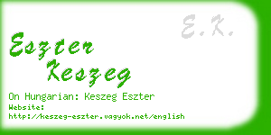 eszter keszeg business card